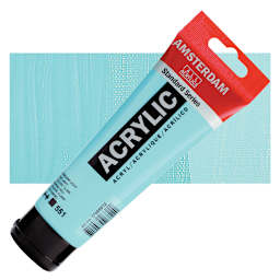 Amsterdam Standard Series Acrylic Paint - Sky Blue Light, 120 ml Tube and swatch