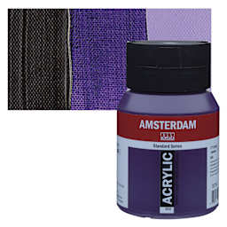 Amsterdam Standard Series Acrylic - Permanent Blue Violet, 500 ml bottle and swatch