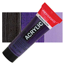 Amsterdam Standard Series Acrylic - Permanent Blue Violet, 20 ml Tube and swatch