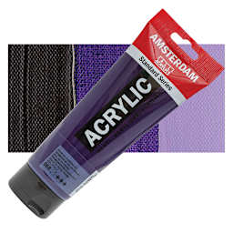 Amsterdam Standard Series Acrylic Paint - Permanent Blue Violet, 250 ml Tube and swatch