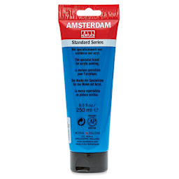 Amsterdam Standard Series Acrylic - Primary Cyan, 250 ml, Tube (Back)