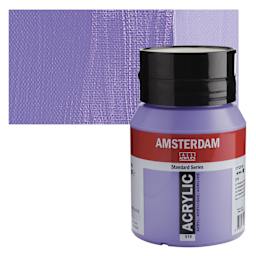 Amsterdam Standard Series Acrylic - Ultramarine Violet Light, 500 ml bottle and swatch