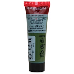 Amsterdam Standard Series Acrylic - Olive Green Deep, 20 ml Tube back