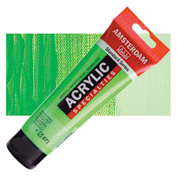 Amsterdam Standard Series Acrylic Paint - Reflex Green, 120 ml Tube and swatch