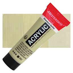 Amsterdam Standard Series Acrylic - Naples Yellow Green, 20 ml Tube and swatch