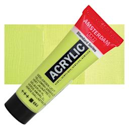 Amsterdam Standard Series Acrylic - Yellowish Green Light, 20 ml Tube and swatch
