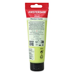 Amsterdam Standard Series Acrylic - Yellowish Green Light, 120 ml tube, back