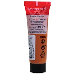Amsterdam Standard Series Acrylic - Burnt Sienna, 20 ml Tube back