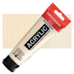 Amsterdam Standard Series Acrylic Paint - Titanium Buff Light, 120 ml Tube and swatch