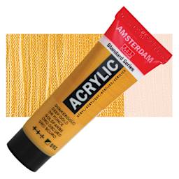 Amsterdam Standard Series Acrylic - Metallic Deep Gold, 20 ml Tube and swatch