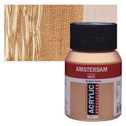 Amsterdam Standard Series Acrylic - Metallic Bronze, 500 ml bottle and swatch
