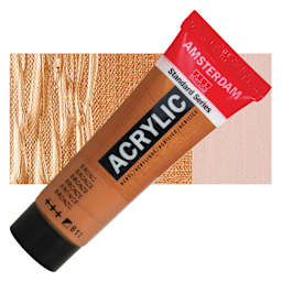 Amsterdam Standard Series Acrylic - Bronze, 20 ml Tube and swatch