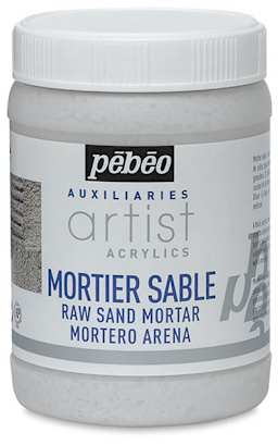 Pebeo Mortars - Front of Jar of Sand Mortar