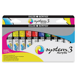 Daler-Rowney System3 Acrylics - Front of package of Intro Set of 10 colors