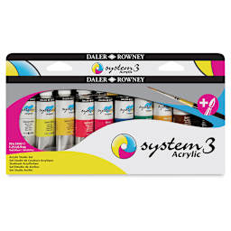 Daler-Rowney System3 Acrylics - Front of package of Studio Set of 10 colors