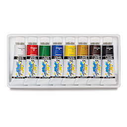 Daler-Rowney System3 Medium Body Acrylic Paints - Set of 8, Assorted Colors, 75 ml