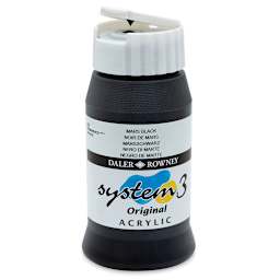 Daler-Rowney System3 Acrylic - Mars Black, 500 ml bottle