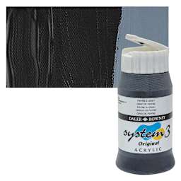 Daler-Rowney System3 Acrylic - Payne's Gray, 500 ml bottle and swatch