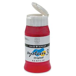 Daler-Rowney System3 Acrylic - Crimson, 500 ml bottle