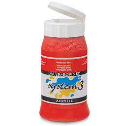 Daler-Rowney System3 Acrylic - Vermilion Hue, 500 ml bottle