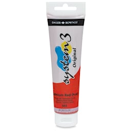 Daler-Rowney System3 Acrylic - Cadmium Scarlet Hue, 150 ml tube