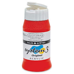 Daler-Rowney System3 Acrylic - Cadmium Scarlet Hue, 500 ml bottle