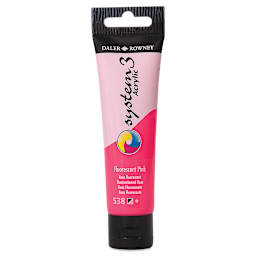 Daler-Rowney System3 Acrylic - Fluorescent Pink, 59 ml