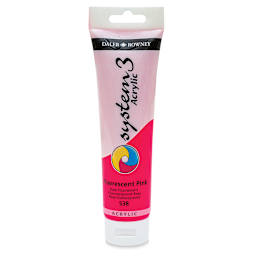 Daler-Rowney System3 Acrylic - Fluorescent Pink, 150 ml tube