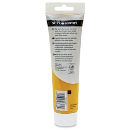 Daler-Rowney System3 Acrylic - Yellow Ochre, 150 ml tube back