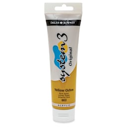 Daler-Rowney System3 Acrylic - Yellow Ochre, 150 ml tube