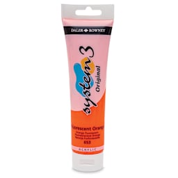 Daler-Rowney System3 Acrylic - Fluorescent Orange, 150 ml tube