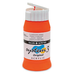 Daler-Rowney System3 Acrylic - Fluorescent Orange, 500 ml bottle