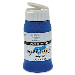 Daler-Rowney System3 Acrylic - Phthalo Blue, 500 ml bottle