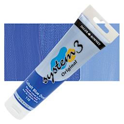 Daler-Rowney System3 Acrylic - Cobalt Blue Hue, 150 ml tube and swatch