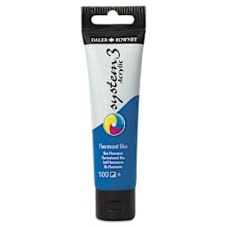 Daler-Rowney System3 Acrylic - Fluorescent Blue, 59 ml