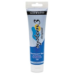 Daler-Rowney System3 Acrylic - Fluorescent Blue, 150 ml tube