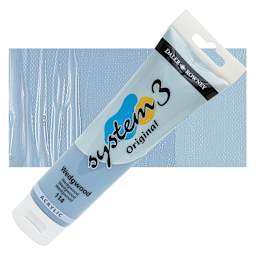 Daler-Rowney System3 Acrylic - Wedgwood, 150 ml tube and swatch