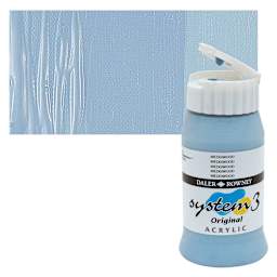 Daler-Rowney System3 Acrylic - Wedgwood, 500 ml bottle and swatch