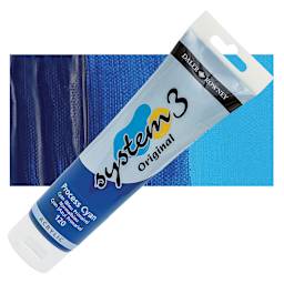 Daler-Rowney System3 Acrylic - Process Cyan, 150 ml tube and swatch