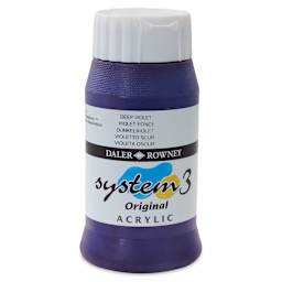 Daler-Rowney System3 Acrylic - Deep Violet, 500 ml bottle