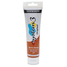 Daler-Rowney System3 Acrylic - Burnt Sienna, 150 ml tube