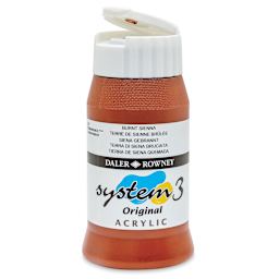 Daler-Rowney System3 Acrylic - Burnt Sienna, 500 ml bottle