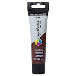 Daler-Rowney System3 Acrylic - Burnt Umber, 59 ml