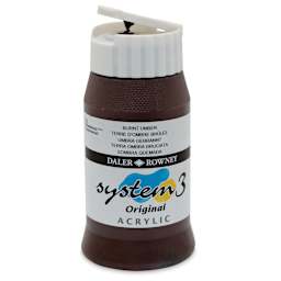 Daler-Rowney System3 Acrylic - Burnt Umber, 500 ml bottle