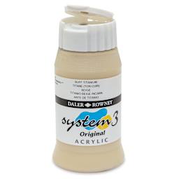 Daler-Rowney System3 Acrylic - Buff Titanium, 500 ml bottle