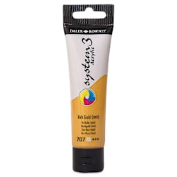 Daler-Rowney System3 Acrylic - Rich Gold Hue, 59 ml
