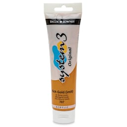 Daler-Rowney System3 Acrylic - Rich Gold Hue, 150 ml tube
