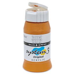 Daler-Rowney System3 Acrylic - Rich Gold Hue, 500 ml bottle