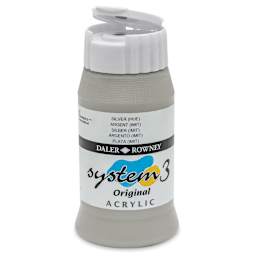 Daler-Rowney System3 Acrylic - Silver Hue, 500 ml bottle