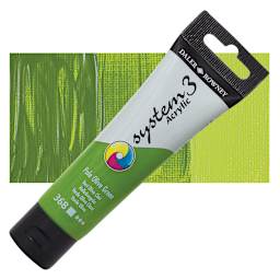 Daler-Rowney System3 Acrylic - Pale Olive Green, 59 ml tube and swatch